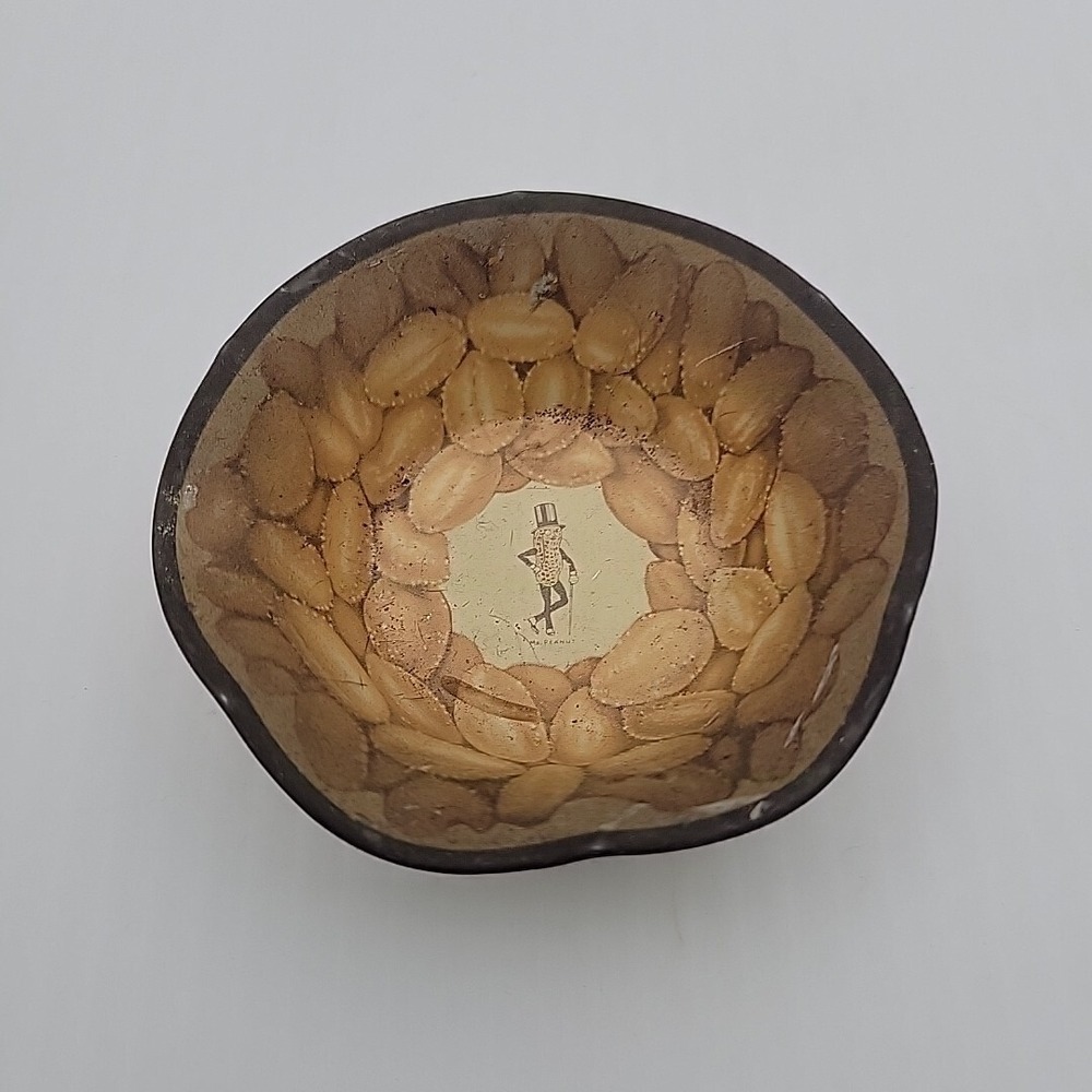 1940 New York Worlds Fair Planters Mr Peanut Advertising Tin Litho Nut Dish